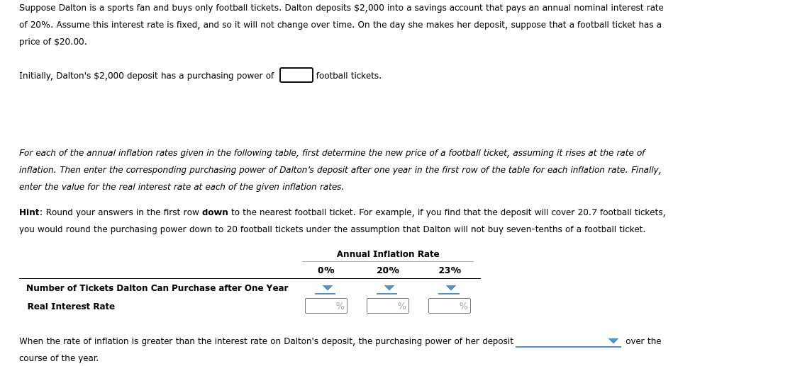 Solved Suppose Dalton is a sports fan and buys only football