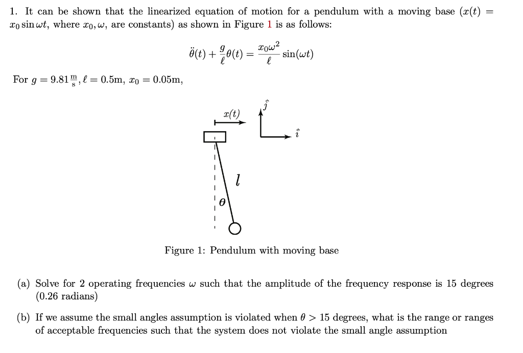 Solved 1. It can be shown that the linearized equation of | Chegg.com