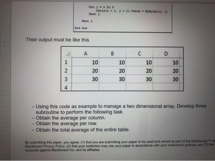 Solved develop a solution, in which it must be use array | Chegg.com
