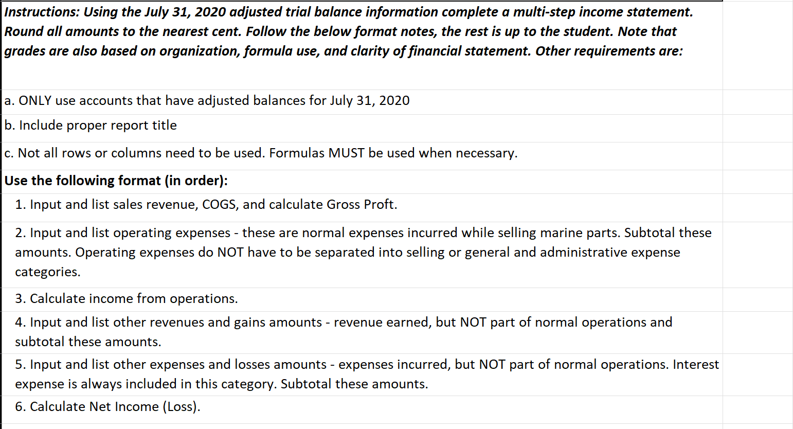 Solved Part II Financial Statements a. Davenport Docking | Chegg.com