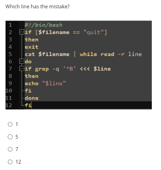 Solved Which line has the mistake? | Chegg.com