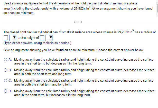 Solved Use Lagrange multipliers to find the dimensions of | Chegg.com