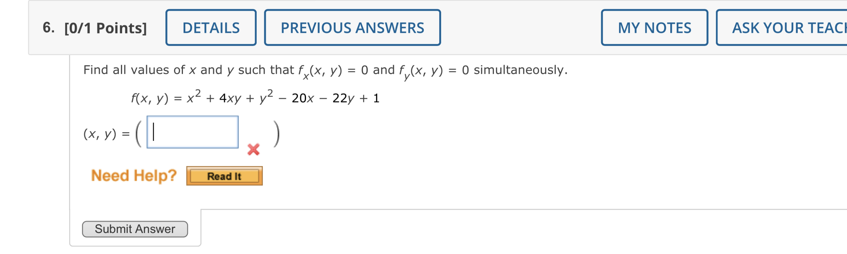solved-nd-all-values-of-x-and-y-such-that-fx-x-y-0-and-chegg