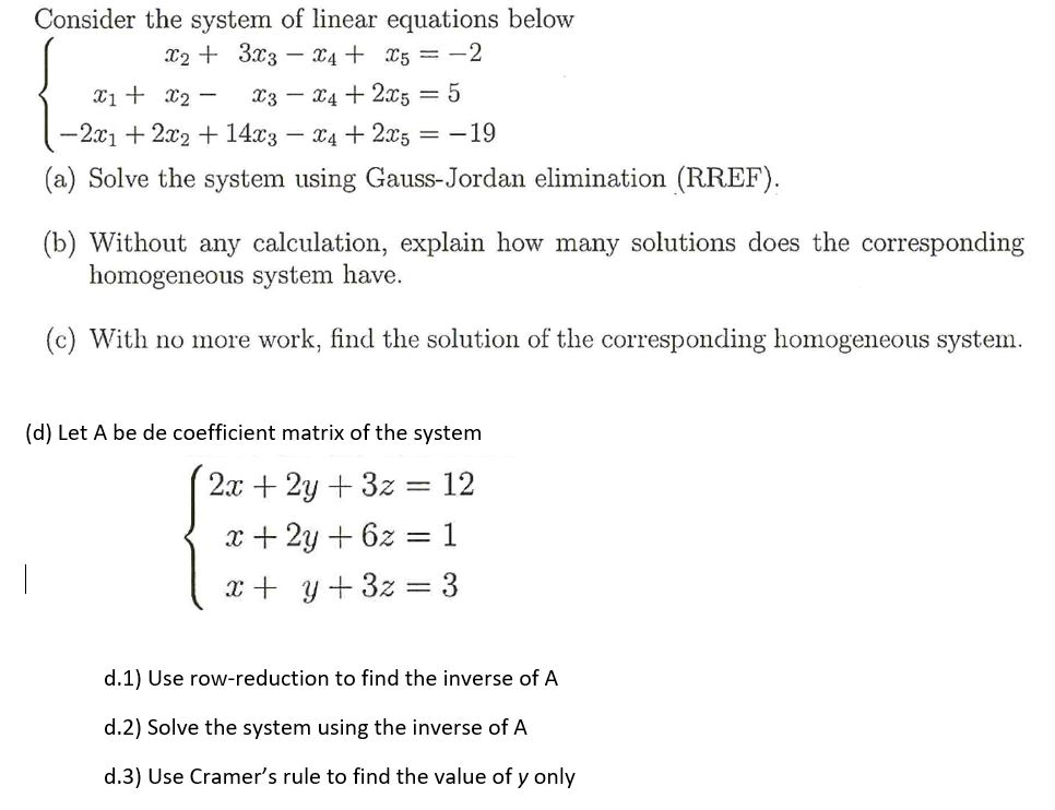 system of linear equations calculator