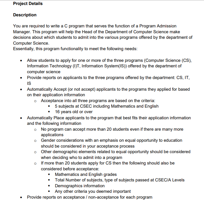 escription ou are required to write a C program that | Chegg.com