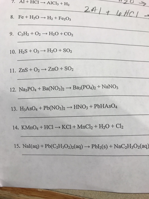 Осуществите превращение по схеме hcl cl2 alcl3