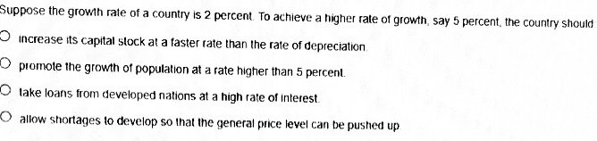 Solved Suppose the growth rate of a country is 2 percent to | Chegg.com