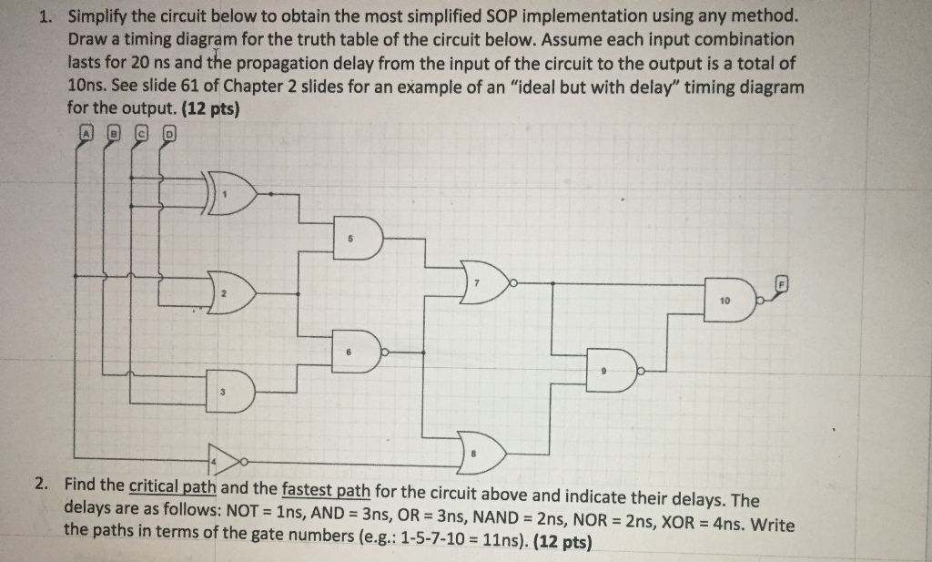 Solved Simplify the circuit below to obtain the most | Chegg.com