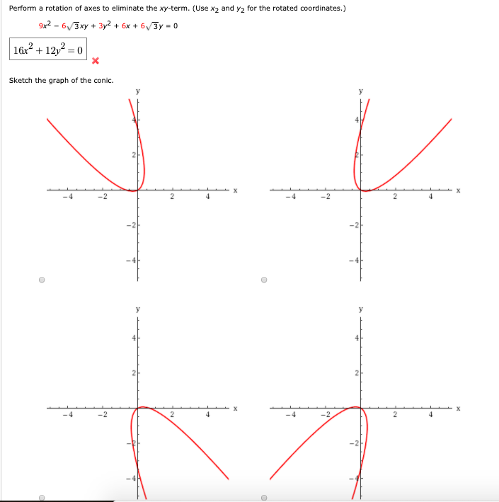 Solved Perform A Rotation Of Axes To Eliminate The Xy-term. 