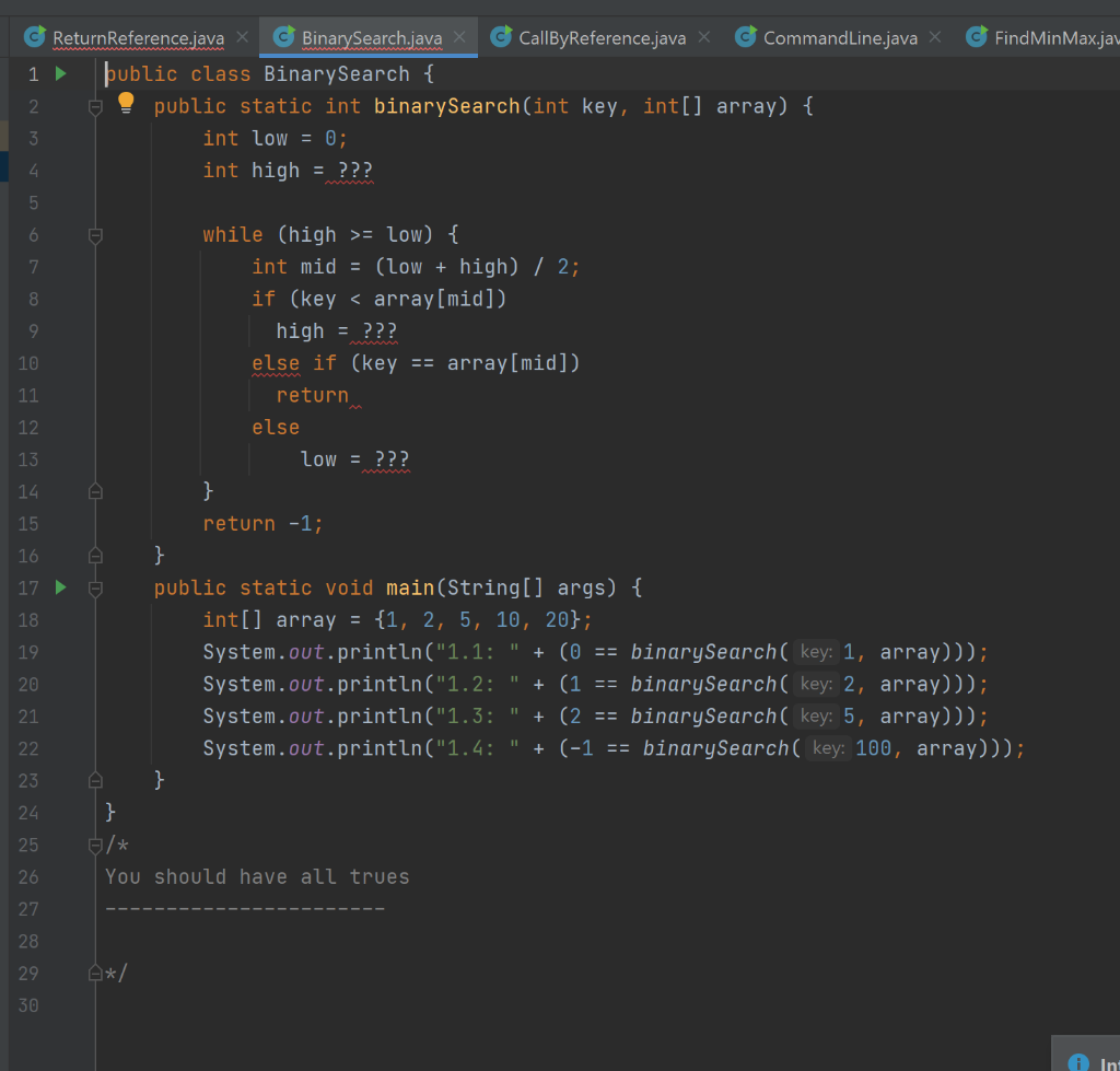 Solved I need help finishing these lines of java code. I was | Chegg.com