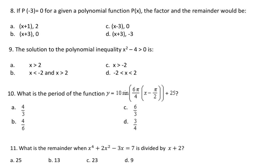 Solved 8 If P 3 0 For A Given A Polynomial Function Chegg Com