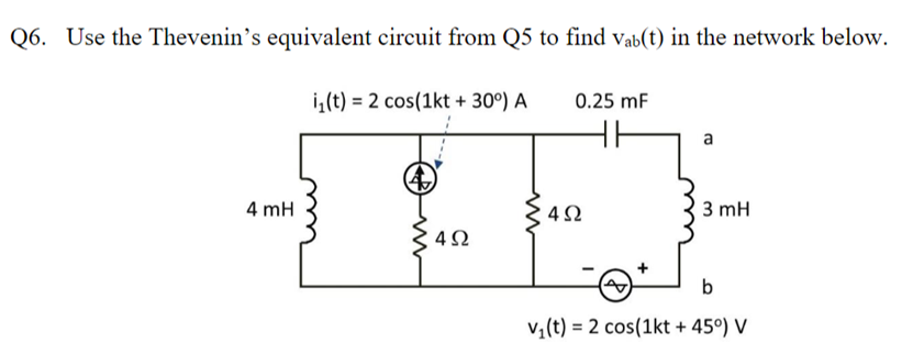 Solved Find and draw the Thevenin’s equivalent circuit with | Chegg.com