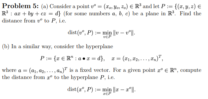 Solved Problem 5 A Consider A Point Vº Xo Yo Ze Chegg Com