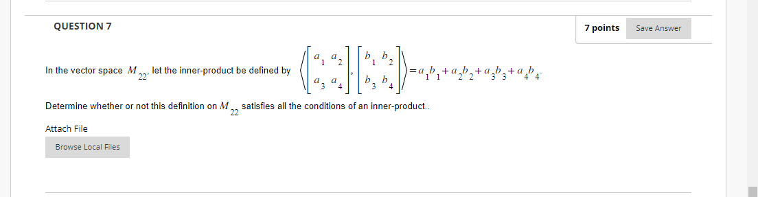 Solved [a1a3a2a4],[b1b3b2b4] =a1b1+a2b2+a3b3+a4b4 | Chegg.com
