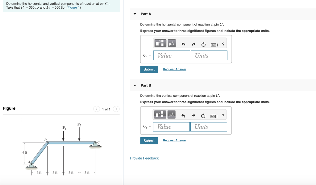 Solved Determine the horizontal and vertical components of | Chegg.com