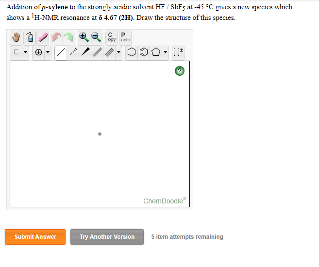 Solved Addition Of P Xylene To The Strongly Acidic Solven Chegg Com