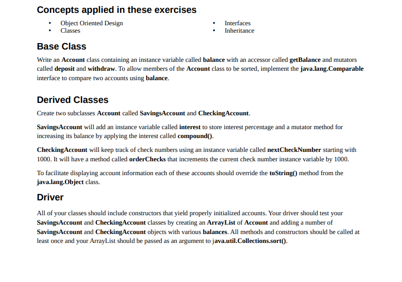Solved Concepts applied in these exercises • Object Oriented | Chegg.com