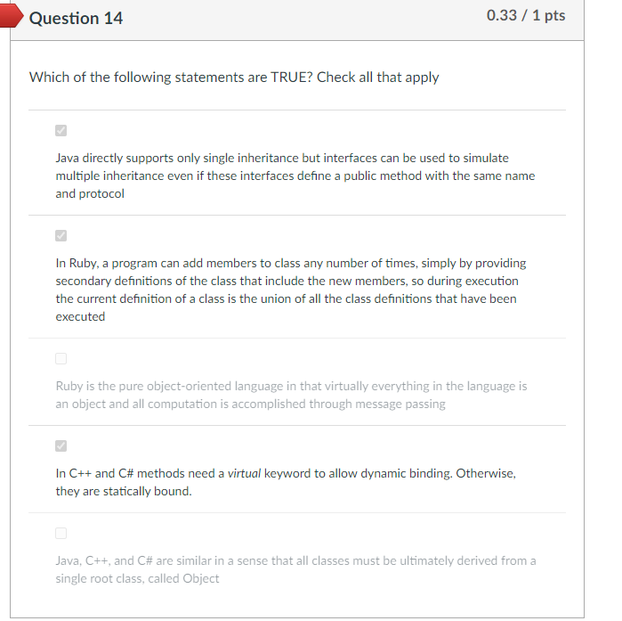 Solved Which of the following statements are TRUE? Check all | Chegg.com