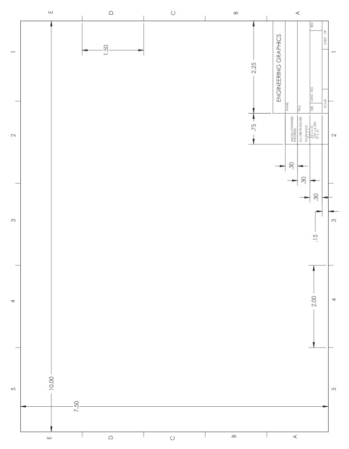 Solved Homework #5 Drawings 1. Create a ANSI A-size drawing | Chegg.com