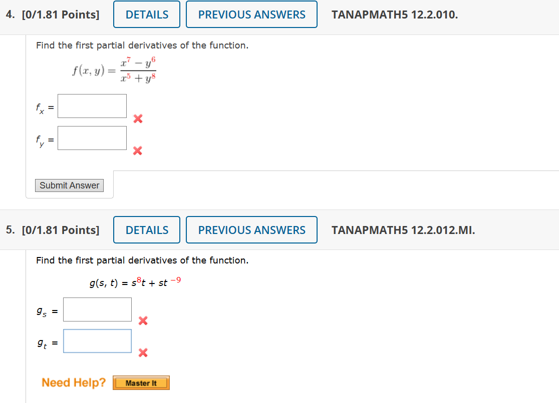 Solved Find the first partial derivatives of the function. | Chegg.com