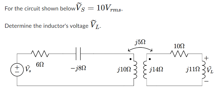 Solved For The Circuit Shown Below VS 10Vrms Determine The Chegg Com