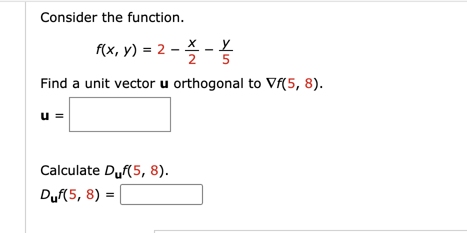 Solved Consider the function. f(x, y) = 2 - Ž - 5 Find a | Chegg.com