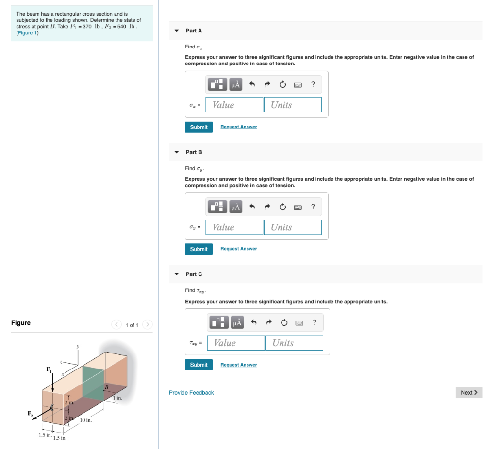 Solved The beam has a rectangular cross section and is | Chegg.com