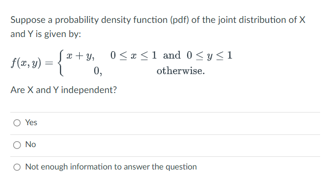 Solved Suppose A Probability Density Function (pdf) Of The | Chegg.com