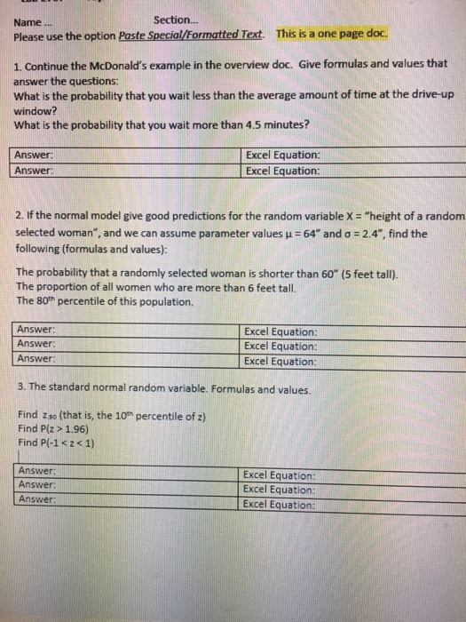 Continue the McDonald's example in the overview doc. | Chegg.com