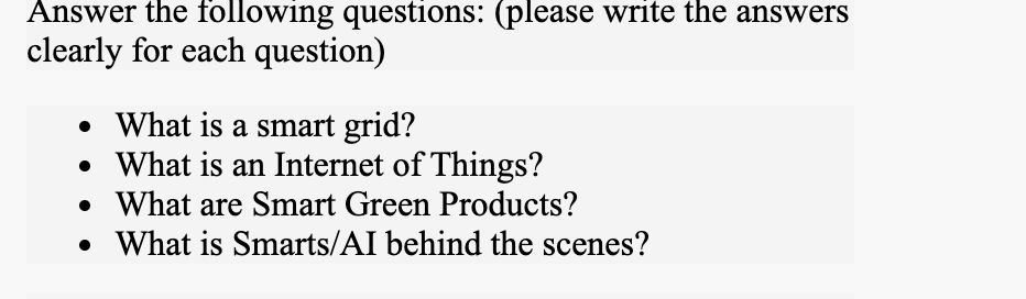 Solved Answer the following questions: (please write the | Chegg.com
