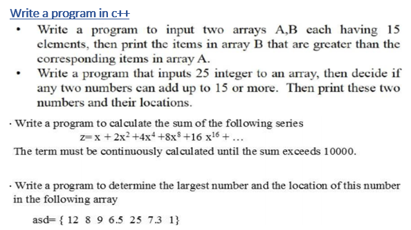 Solved Write A Program In C++ - Write A Program To Input Two | Chegg.com