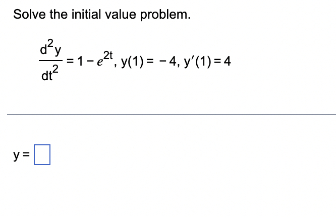 Solved Solve the initial value problem. | Chegg.com