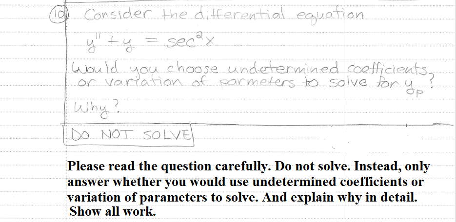 Solved Please show all work. Do not skip any algebra steps. | Chegg.com