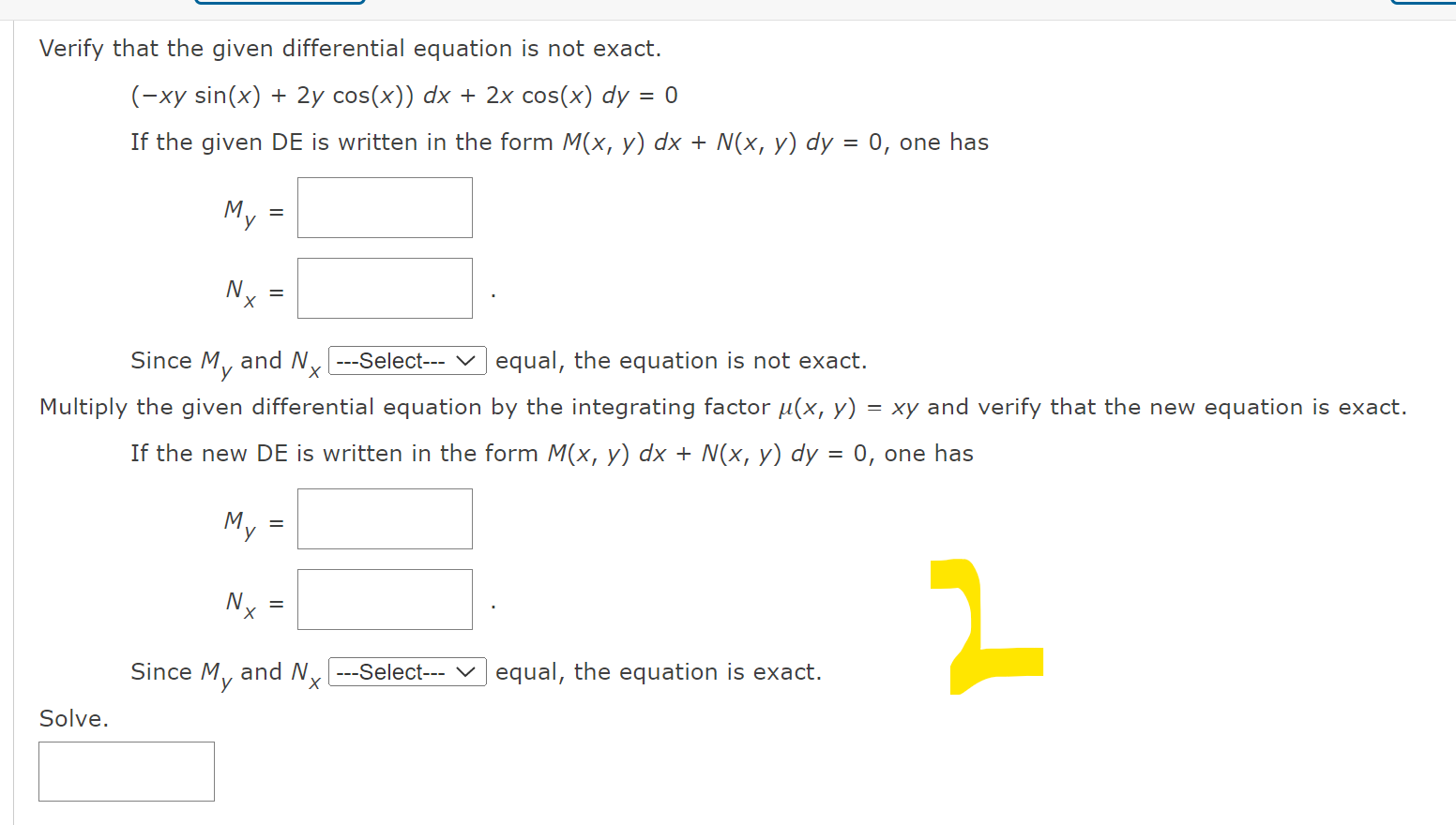 Solved Verify That The Given Differential Equation Is Not