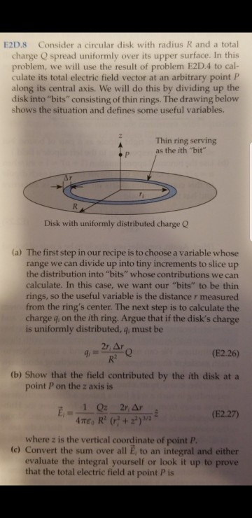 Solved Consider A Circular Disk With Radius R And A Total Chegg Com