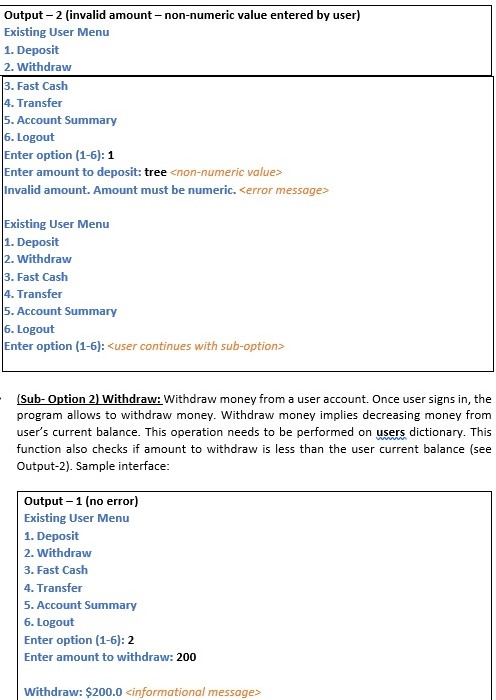 Simple Banking Application Code IT109- Final Project Simple Banking Application The | Chegg.com