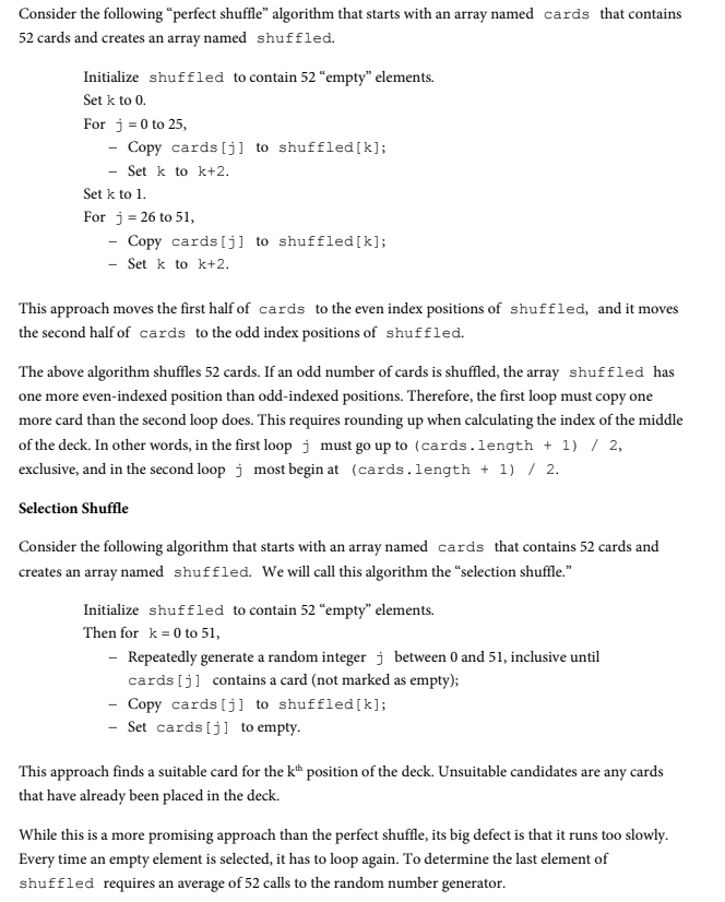 Solved Activity 3 Shuffling the Cards in a Deck