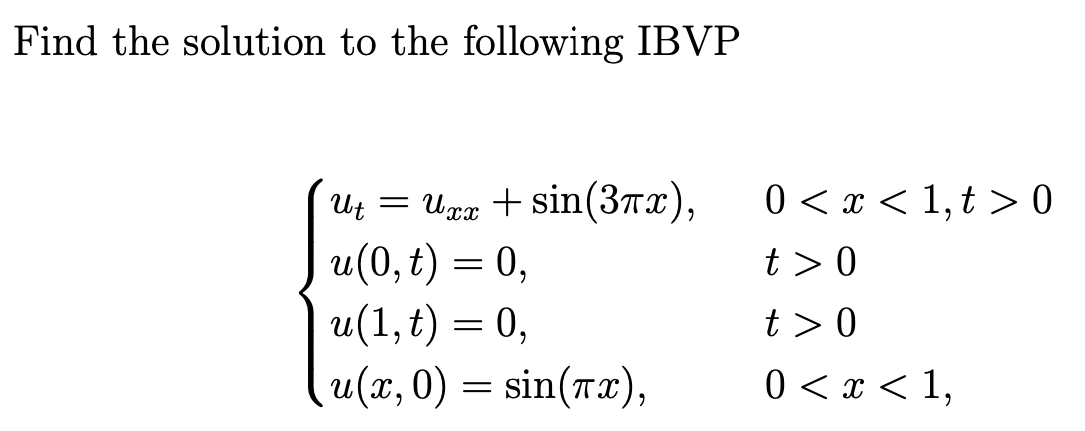 Solved Find The Solution To The Following | Chegg.com