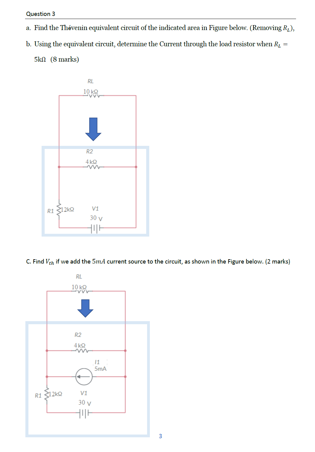 Solved A. Find The Thévenin Equivalent Circuit Of The | Chegg.com