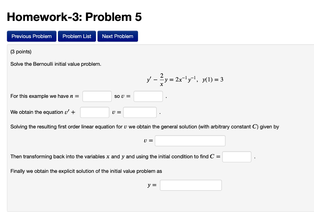 Solved Homework-3: Problem 5 Previous Problem Problem List | Chegg.com