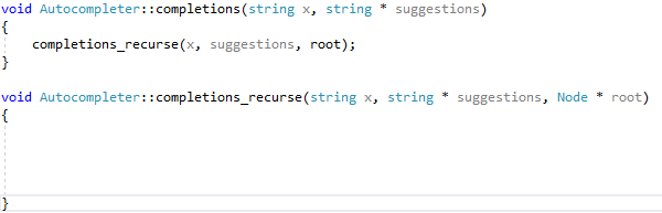 Solved Need help implementing void | Chegg.com