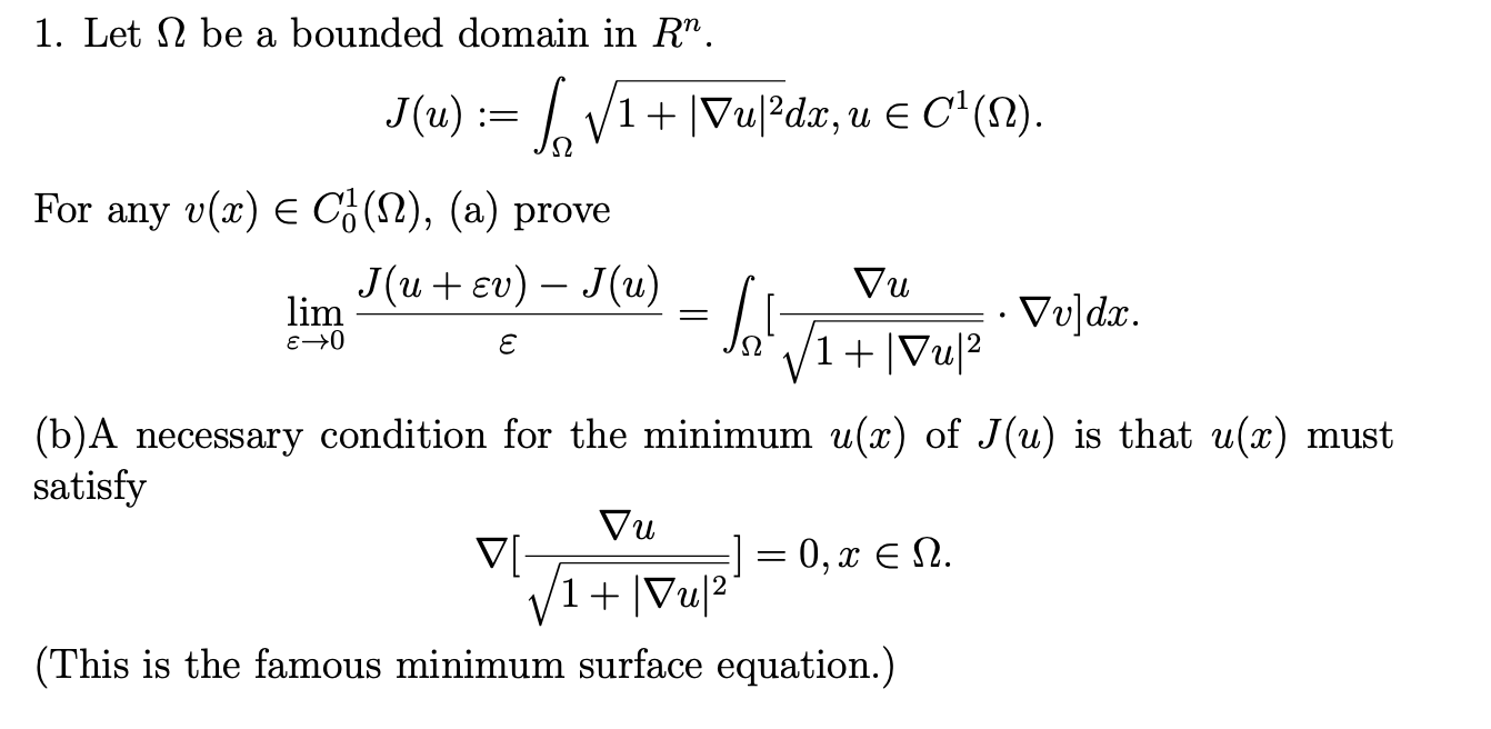 1 Let 12 Be A Bounded Domain In R J U So V1 Chegg Com