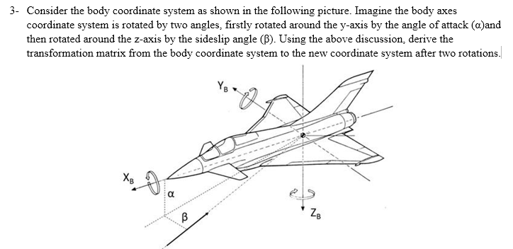 Solved 3. Consider the body coordinate system as shown in | Chegg.com