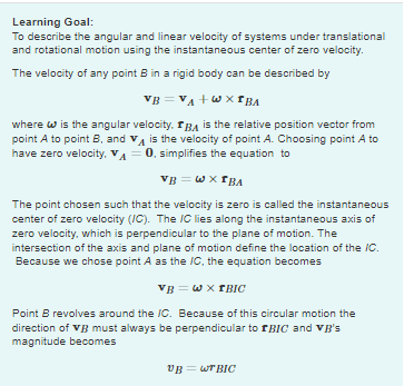 Solved Learning Goal: To describe the angular and linear | Chegg.com