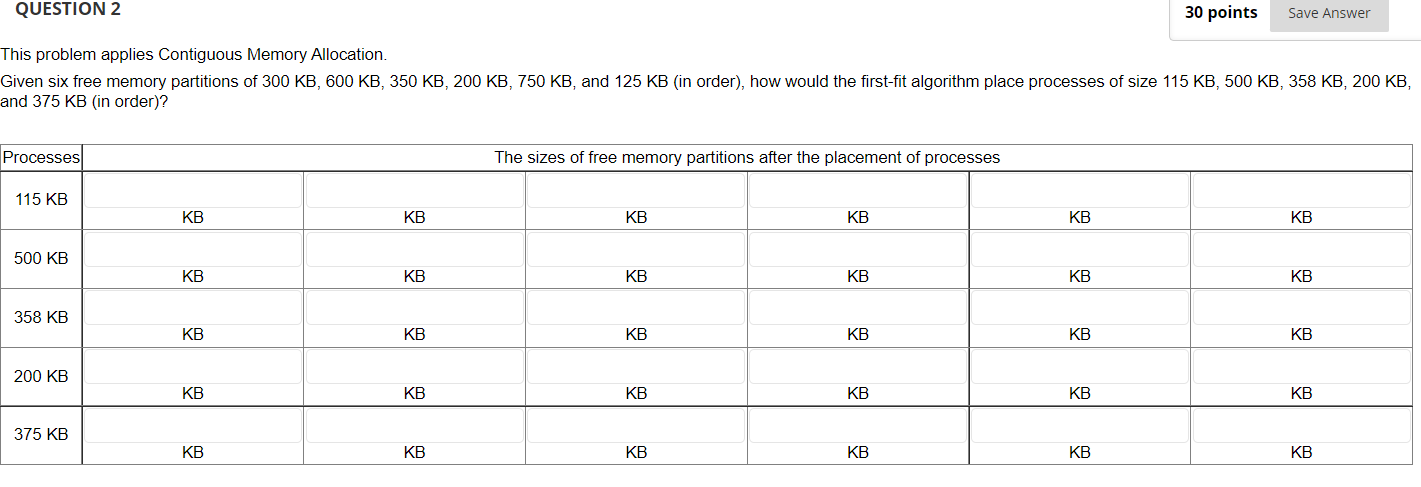 Solved QUESTION 2 30 points Save Answer This problem applies | Chegg.com