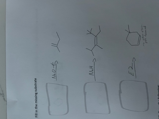 Solved Fill in the missing substrate NaO E2 | Chegg.com