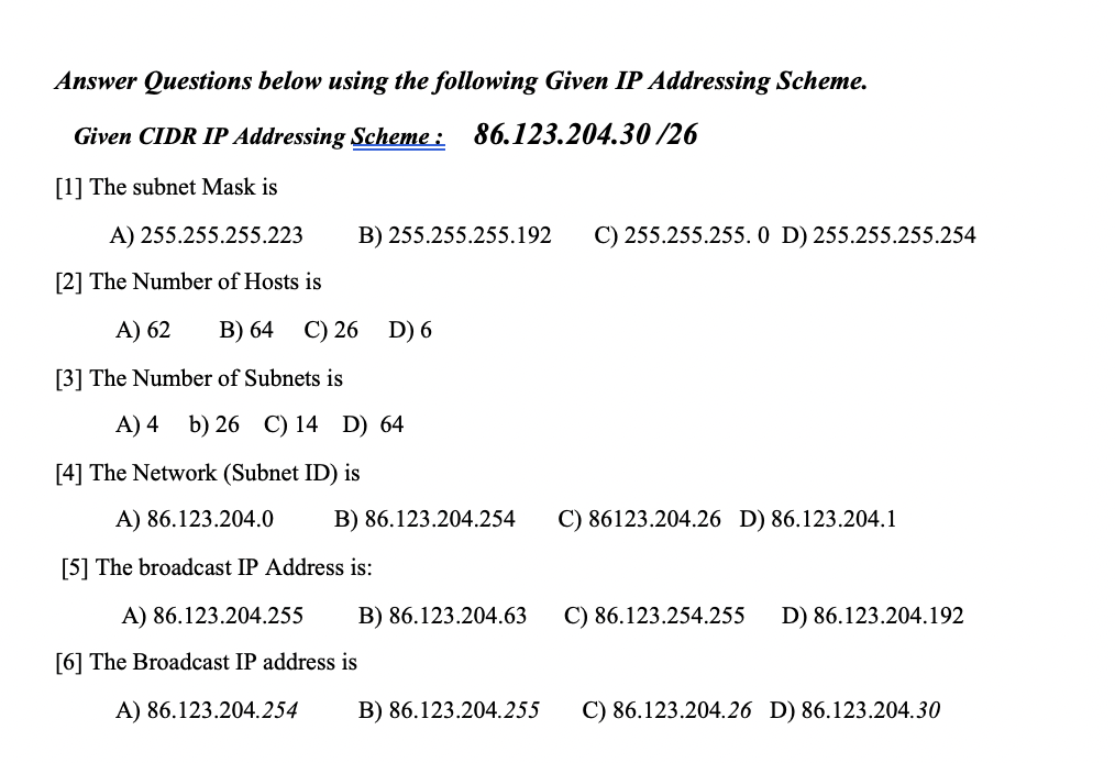 Solved Answer Questions Below Using The Following Given Ip Chegg Com