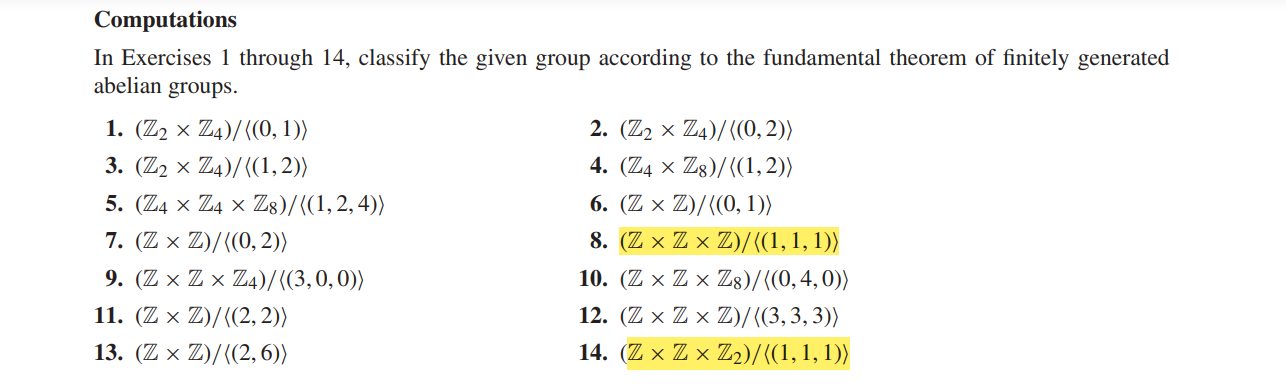 Solved In Exercises 1 Through 14, Classify The Given Group | Chegg.com