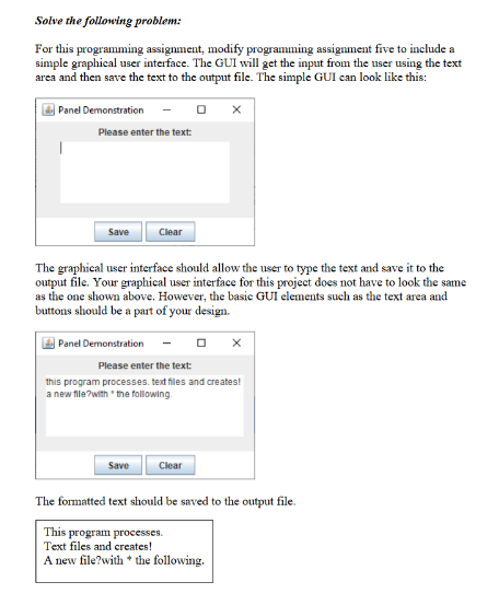 Solved Solve the following problem: For this programming | Chegg.com