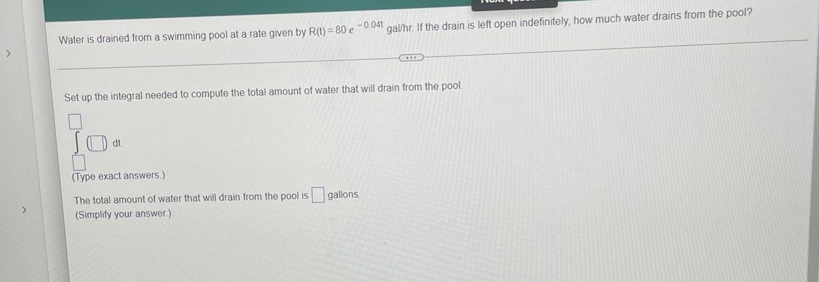 Solved Water is drained from a swimming pool at a rate given | Chegg.com